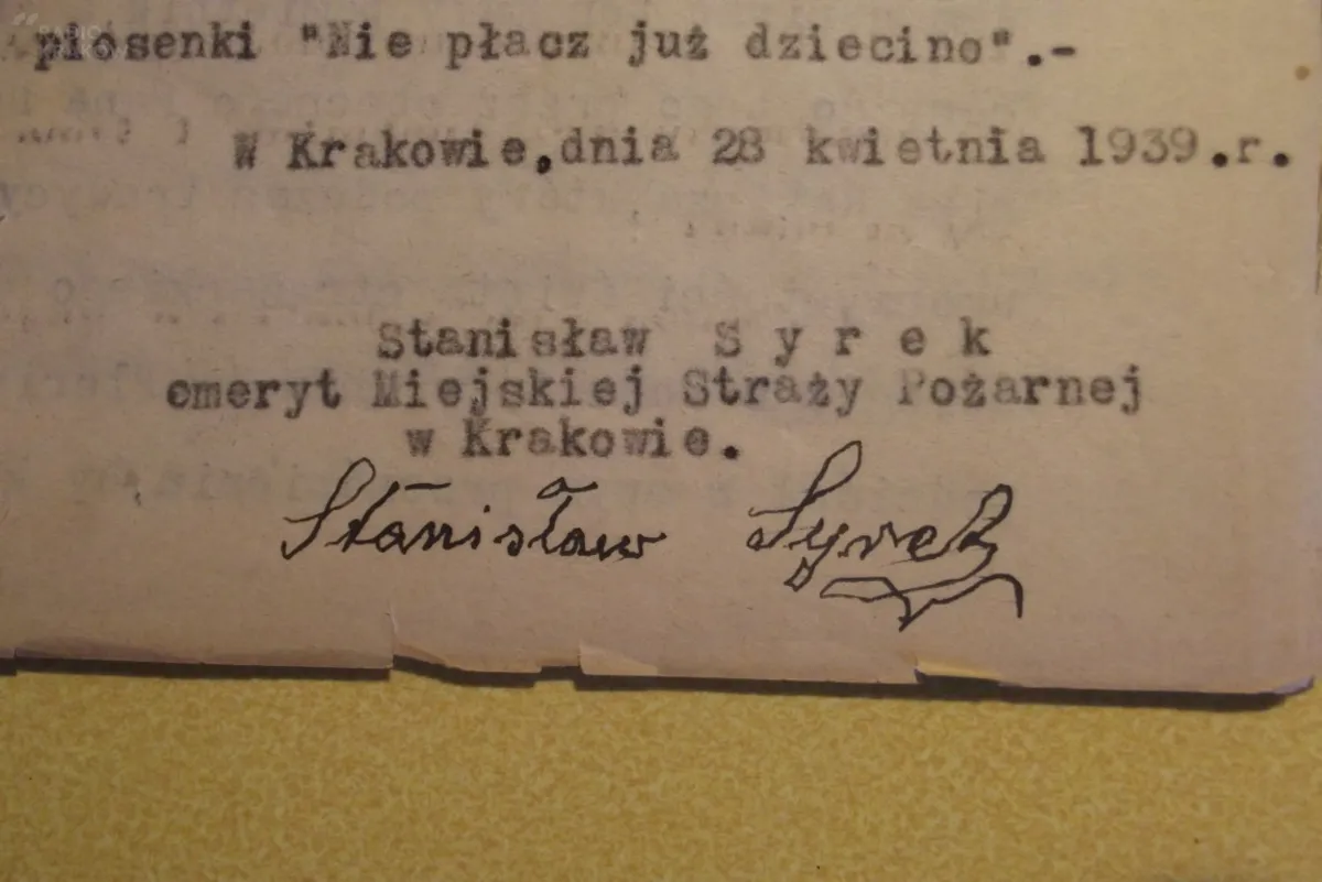 PAMIĘTNIK TRĘBACZA Z WIEŻY MARIACKIEJ
