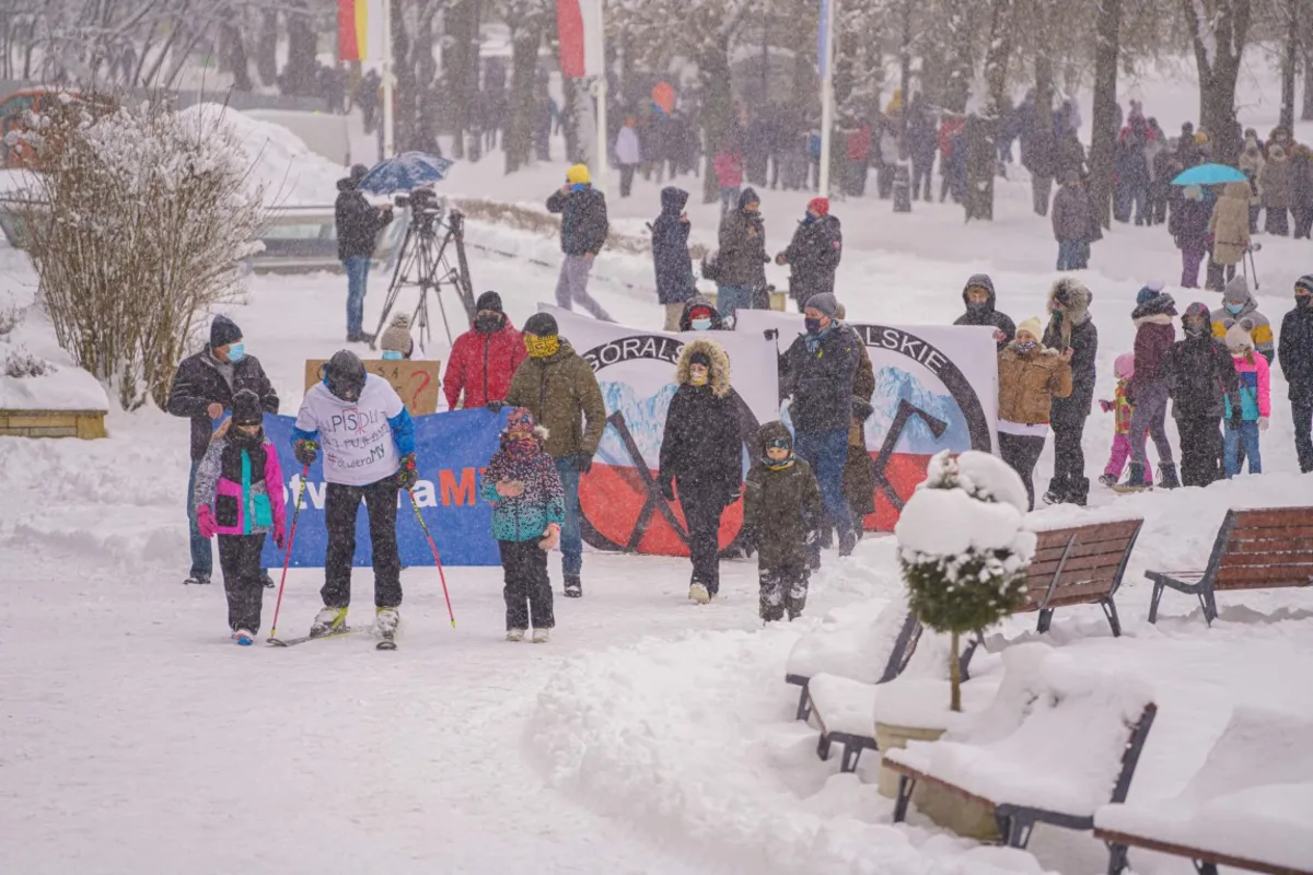 Krynica-Zdrój. Protest przedsiębiorców