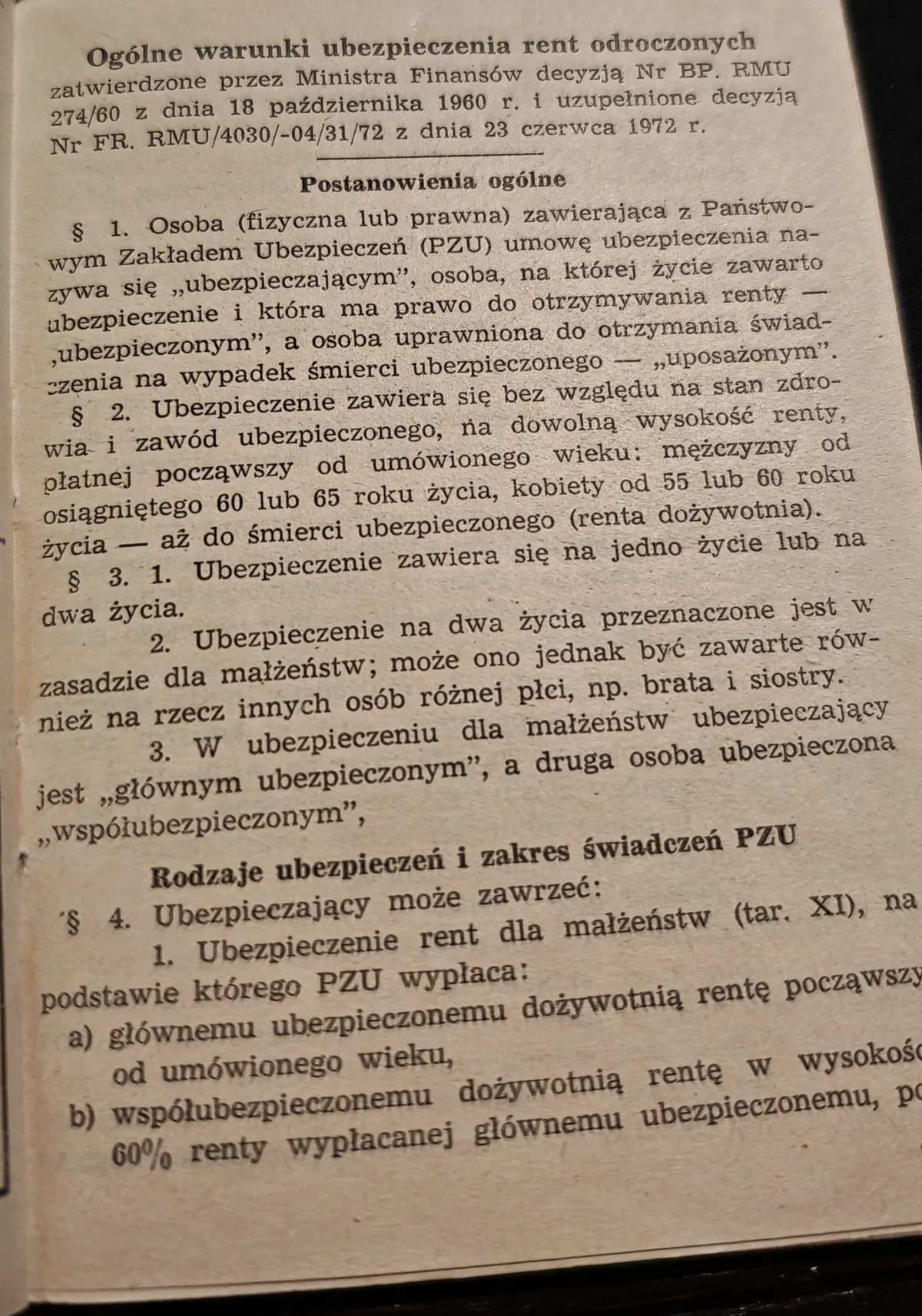 ogólne warunki