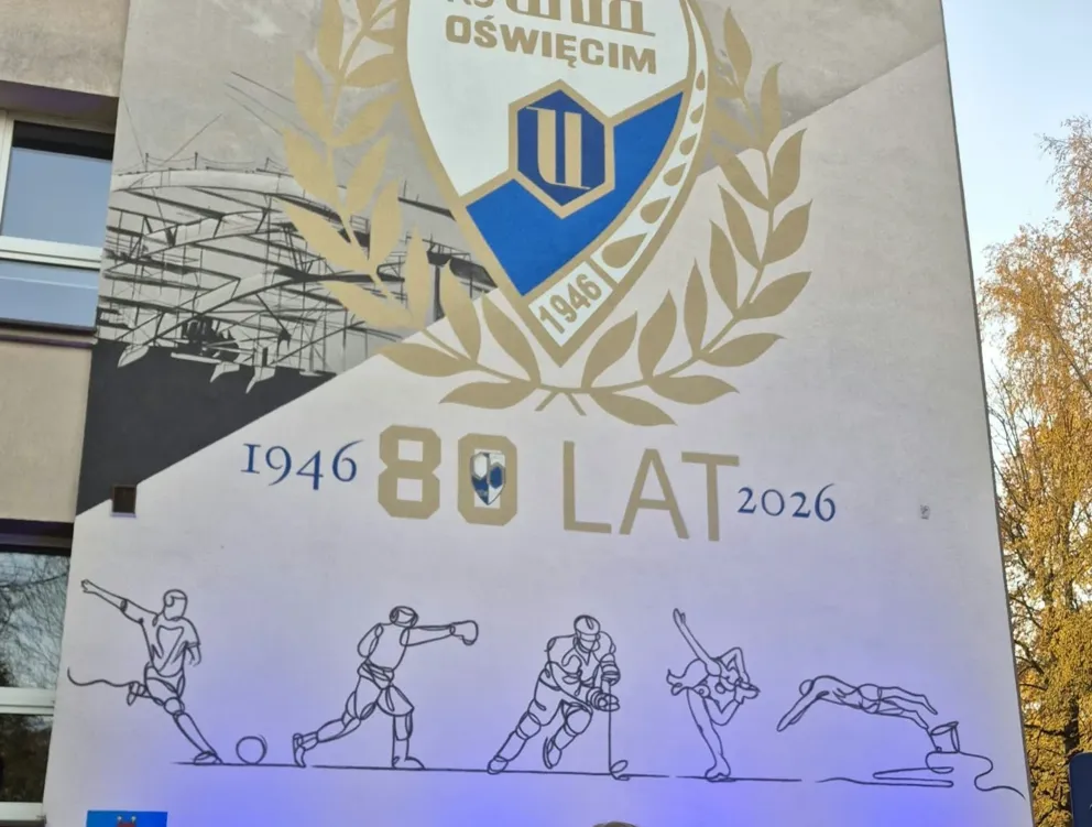 80 lat sportowej tradycji na wielkim muralu. Oświęcim uhonorował Unię