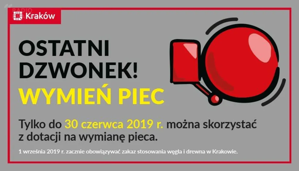 To ostatnie dni na złożenie wniosku w sprawie dotacji na wymianę pieca w Krakowie