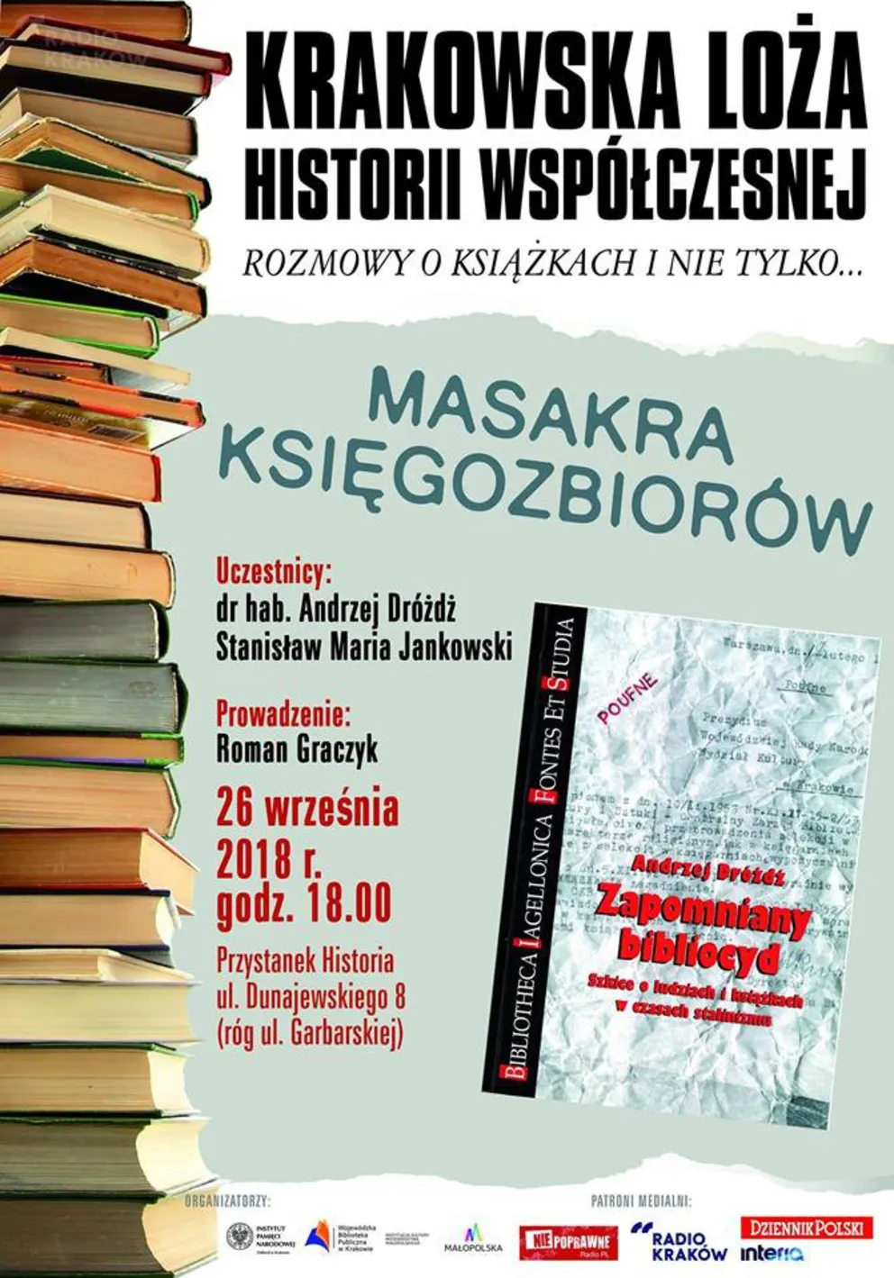 „Masakra księgozbiorów”. Spotkanie Krakowskiej Loży Historii Współczesnej