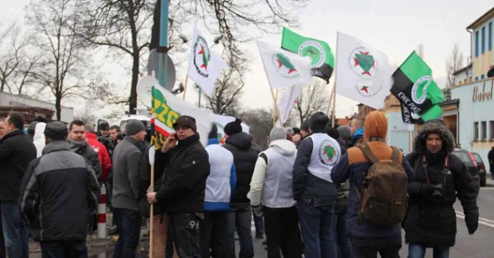 Górnicy z Brzeszcz ponownie wyszli na ulice