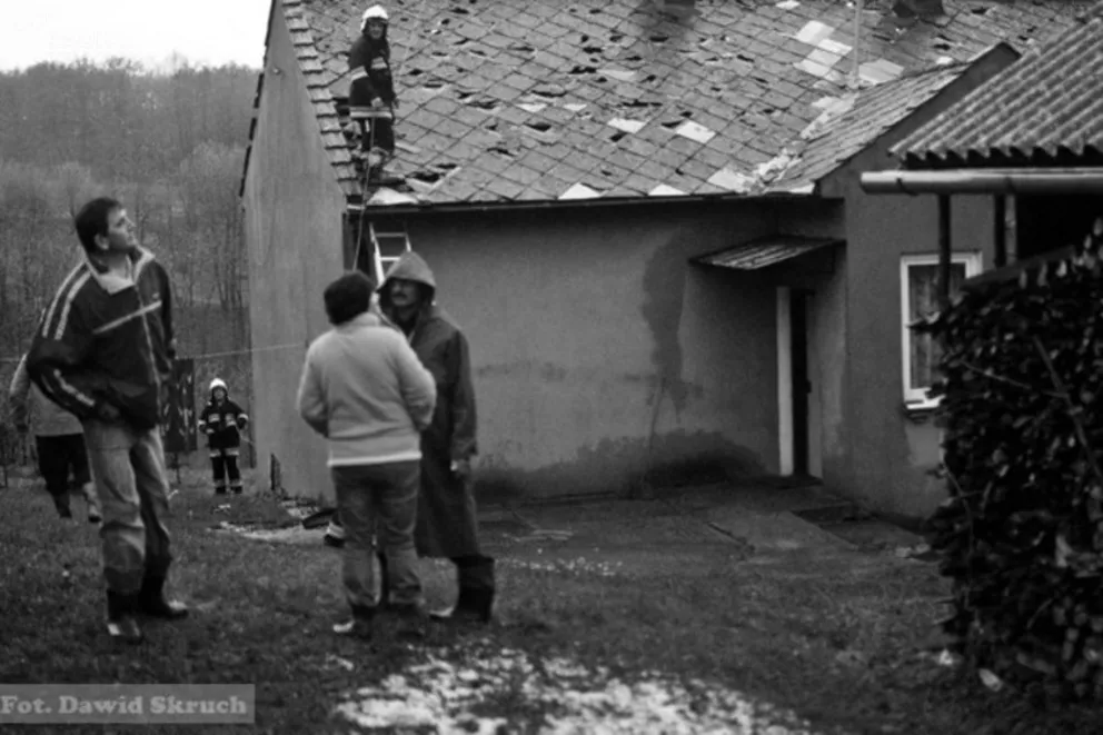 Zniszczenia po gradzie w Joninach, gmina Ryglice, powiat tarnowski fot. Dawid Skruch