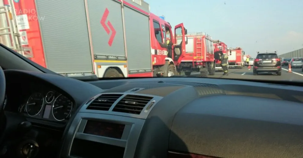 Pechowy odcinek na A4 na trasie Tarnów - Kraków