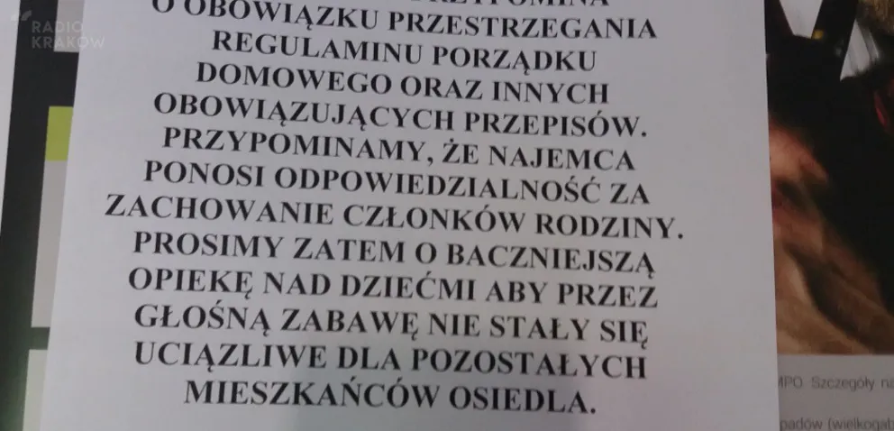 "Mieszkańcy posiadający mniejsze dzieci poczuli się zastraszeni"