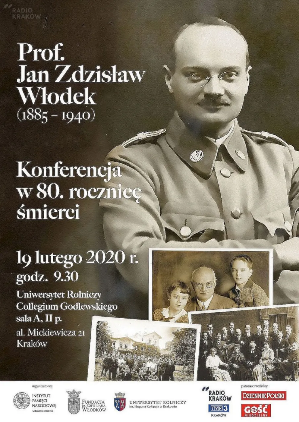 Konferencja naukowa w 80. rocznicę śmierci prof. Jana Z. Włodka – Kraków, 19 lutego 2020