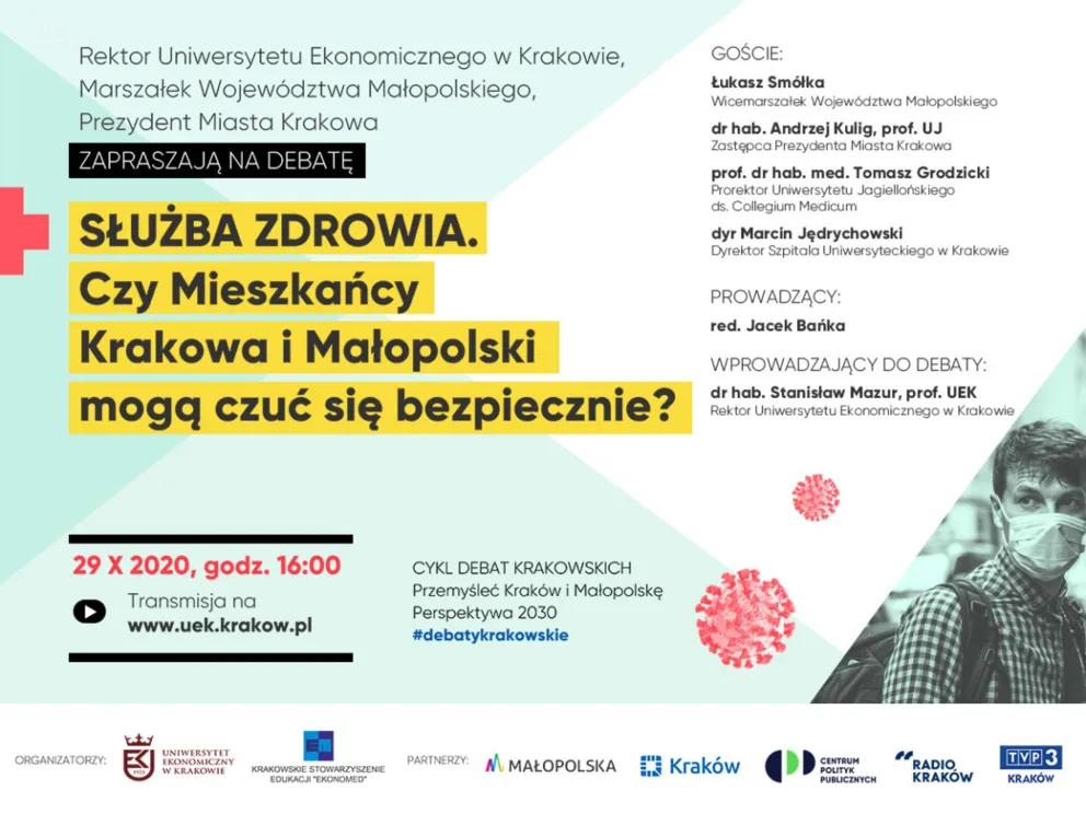 Debata: SŁUŻBA ZDROWIA. Czy Mieszkańcy Krakowa i Małopolski mogą czuć się bezpiecznie? 