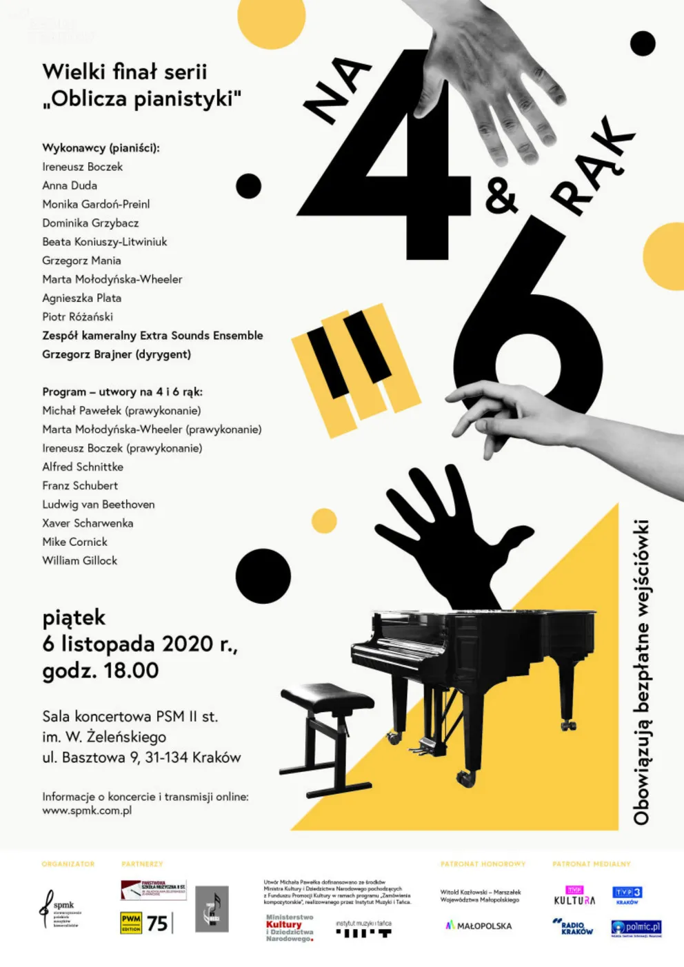 Na 4 i 6 rąk -  Wielki finał serii koncertowej „Oblicza pianistyki”