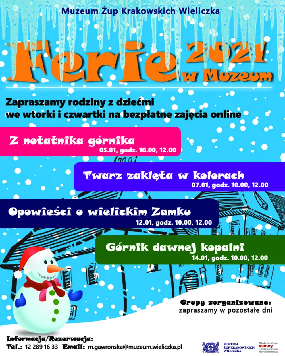 Wieliczka: Ferie w Muzeum– bezpłatne i online