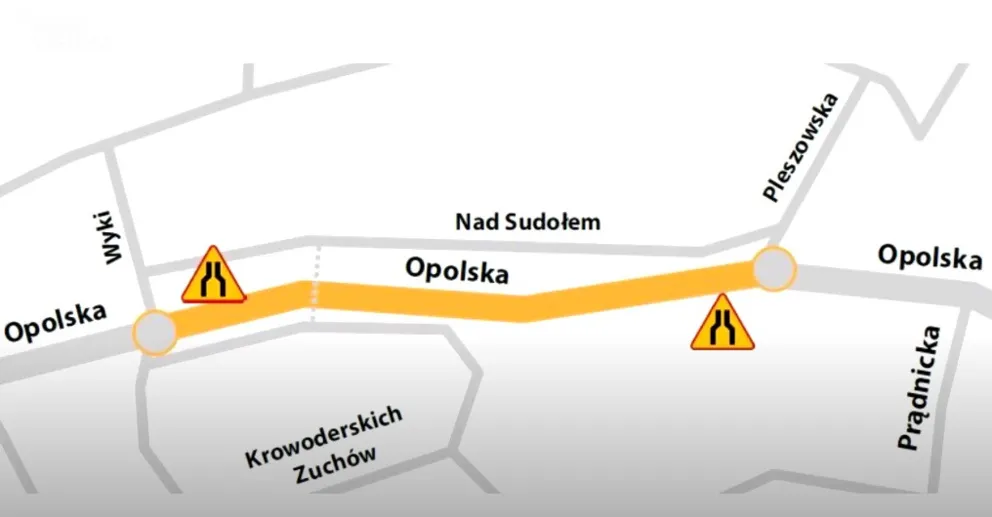 Od czwartku mniej pasów na ulicy Opolskiej w Krakowie