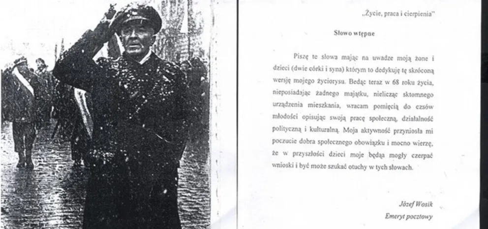 "Pamiętnik pocztowca" Jana Wosika - ujawniony po 59 latach