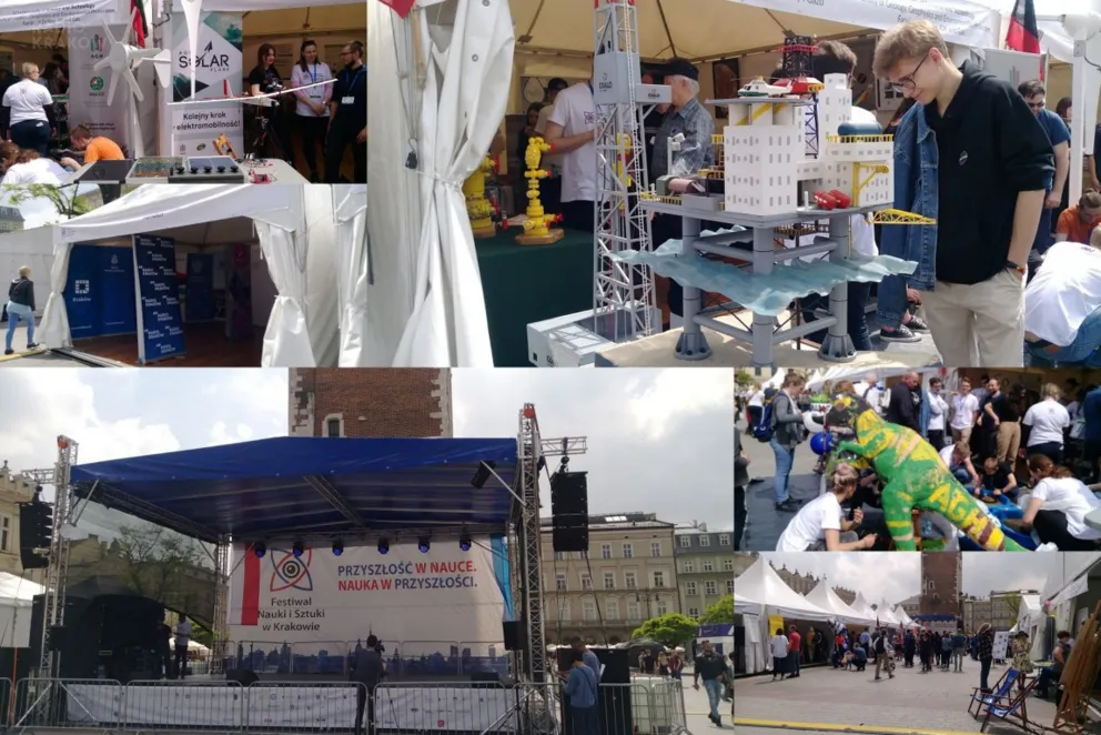 Wielkie laboratorium badawcze zbudowane w sercu Krakowa w ramach XIX Festiwalu Nauki i Sztuki w Krakowie 