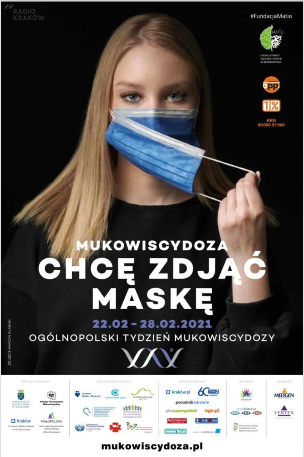 "Chcę zdjąć maskę" - hasło tegorocznego Ogólnopolskiego Tygodnia Mukowiscydozy