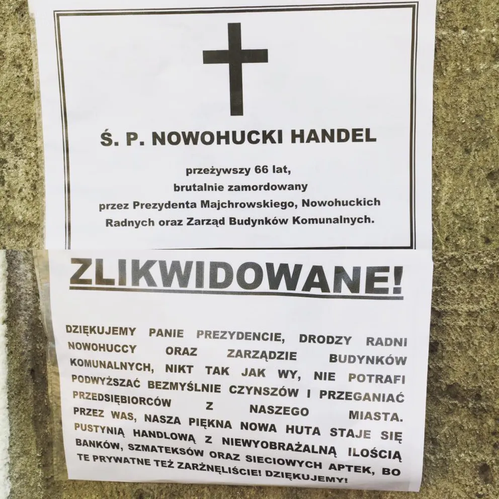 Nowohuccy radni: "Nie czujemy się grabarzami nowohuckiego handlu"