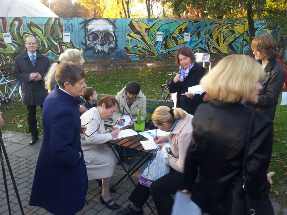 Protest przy Młynówce - fot. Karol Surówka
