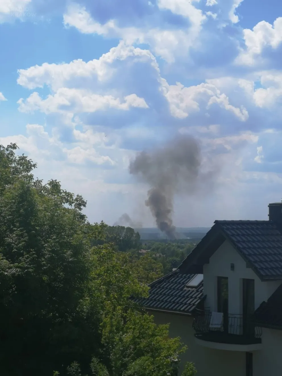 135 strażaków walczy z pożarem lasu w okolicach Olkusza