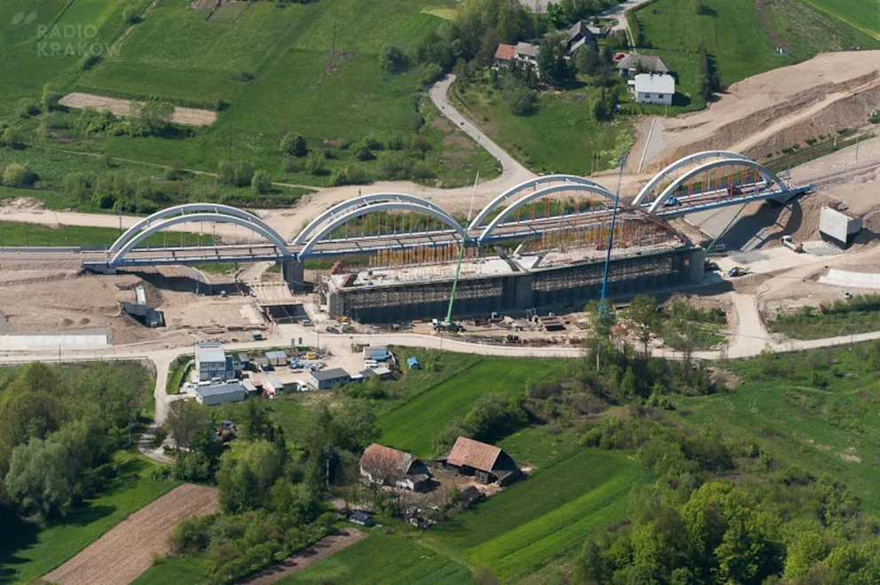 Nowa linia kolejowa. Fot. Skanska