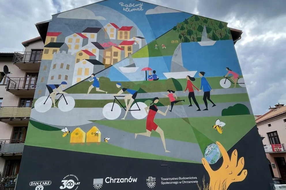 W Chrzanowie powstał mural oczyszczający powietrze