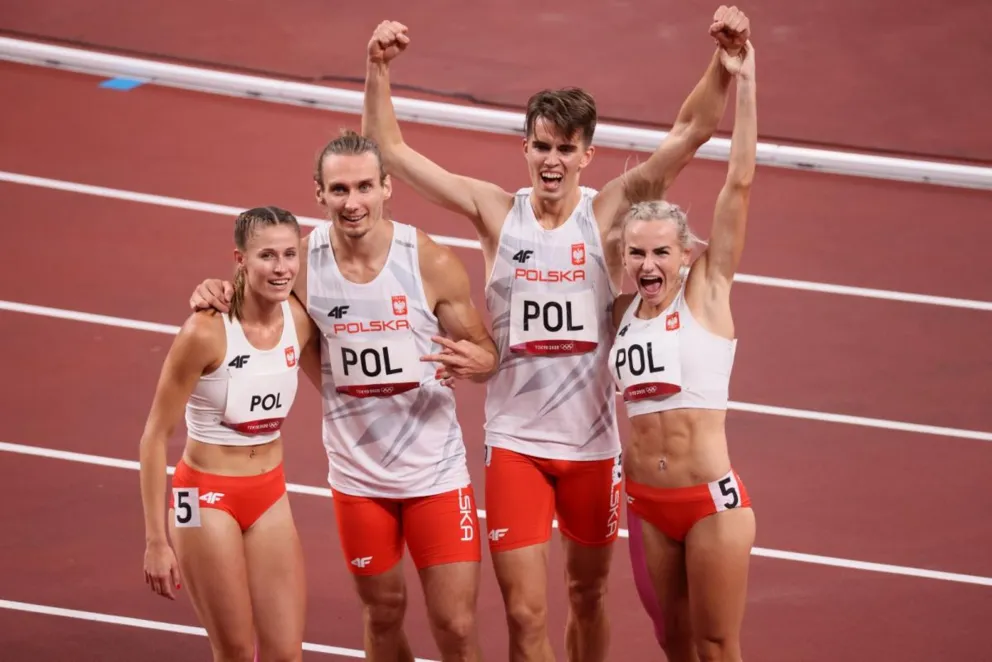 Złoto polskiej sztafety mieszanej 4x400 m