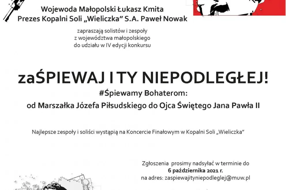 IV edycja Konkursu zaŚPIEWAJ I TY NIEPODLEGŁEJ: przedłużony termin nadsyłania zgłoszeń! 