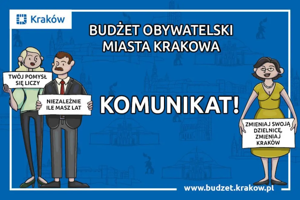 Znamy wyniki głosowania w Budżecie Obywatelskim Krakowa. SPRAWDŹ