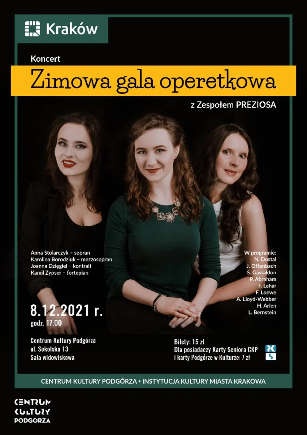 Koncert „Zimowa gala operetkowa z Zespołem PREZIOSA”