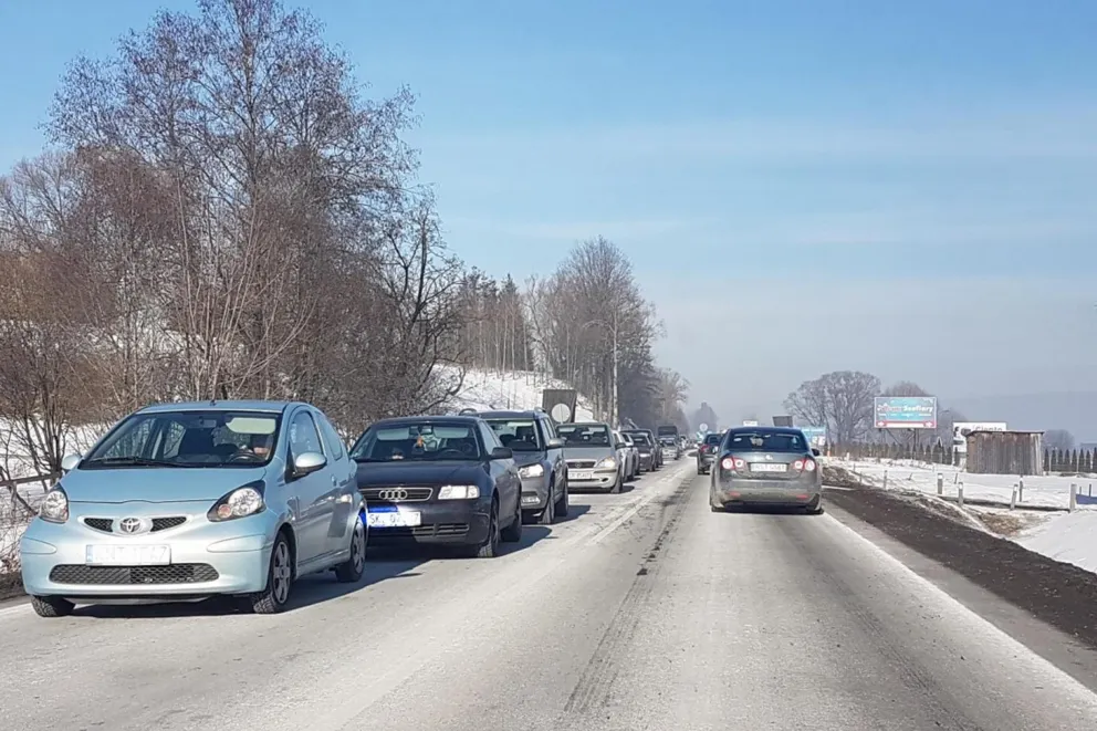 Wzmożony ruch i korki na zakopiance