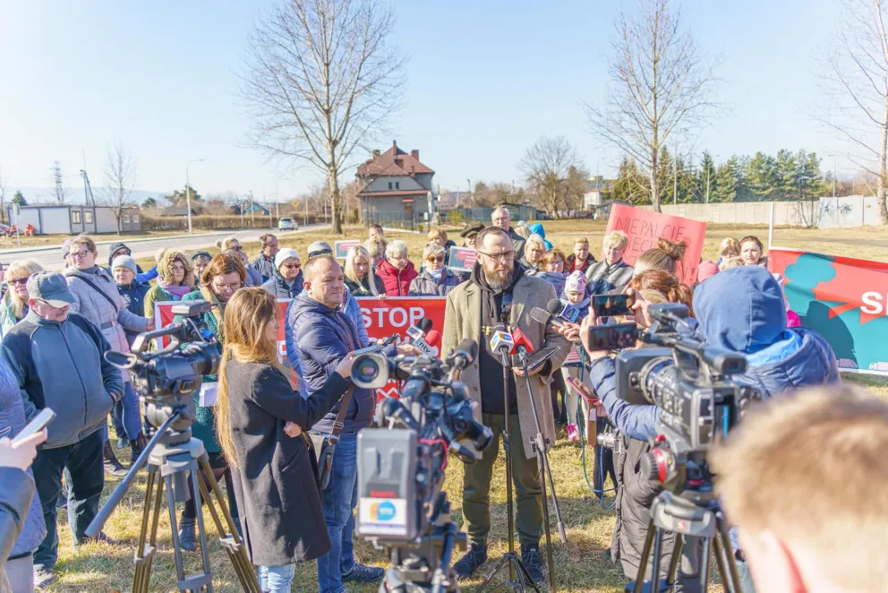Konferencja prasowa Komitetu STOP Spalarni w Nowym Sączu
