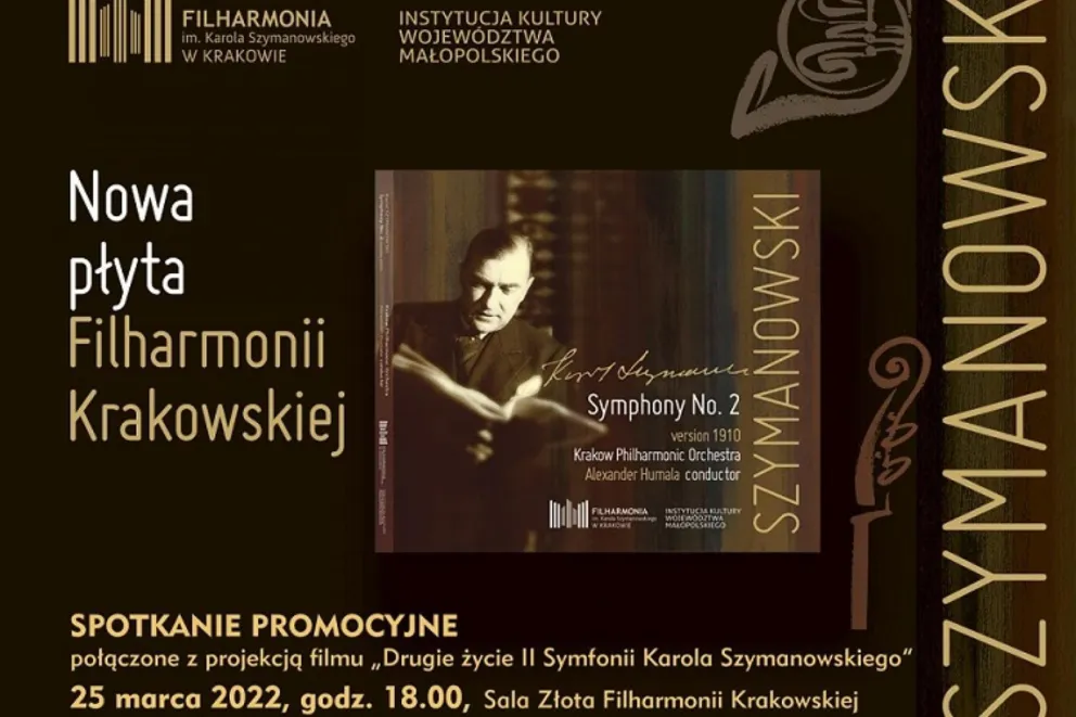 Nowa płyta Filharmonii Krakowskiej z II Symfonią Szymanowskiego w wersji pierwotnej