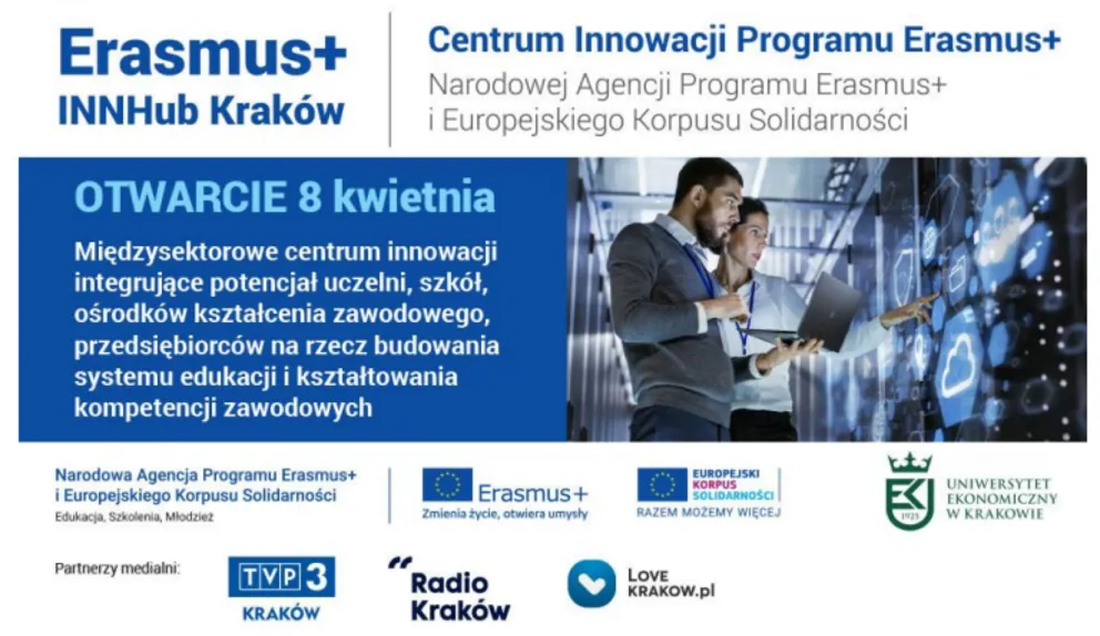 Erasmus+ InnHUB w Krakowie. Unijne środki na ten cel to kwota 28 mld euro!