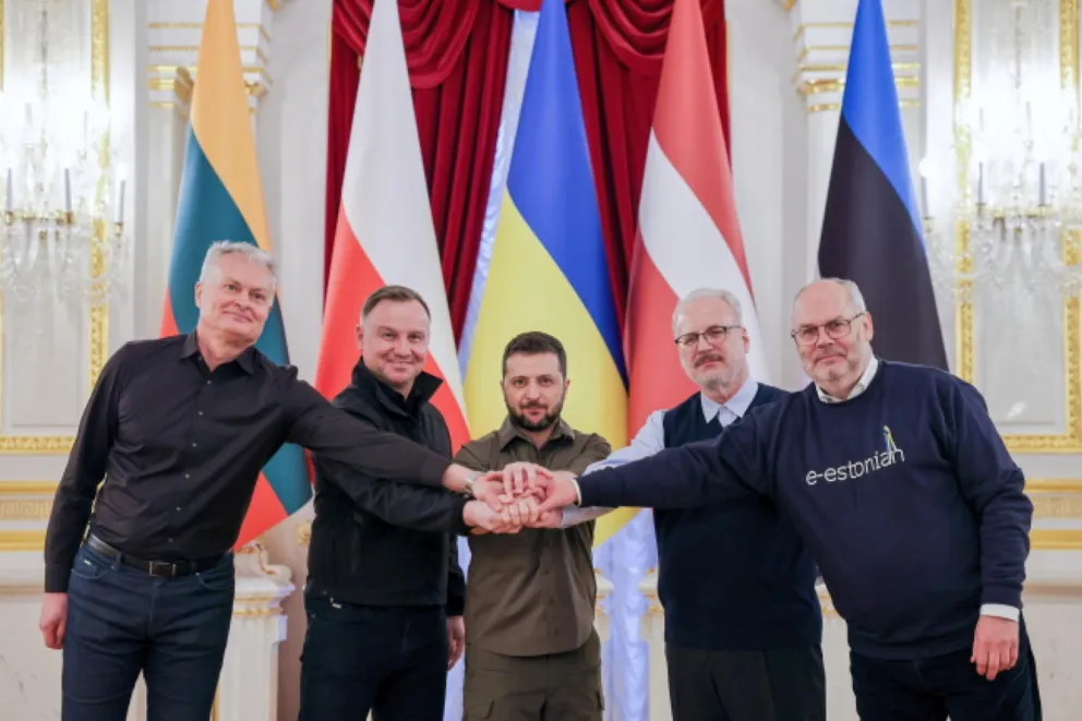 Prezydent Duda oraz prezydenci krajów bałtyckich spotkali się z Wołodymyrem Zełenskim