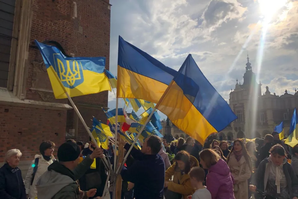 Marsz solidarności z Ukrainą przeszedł ulicami Krakowa