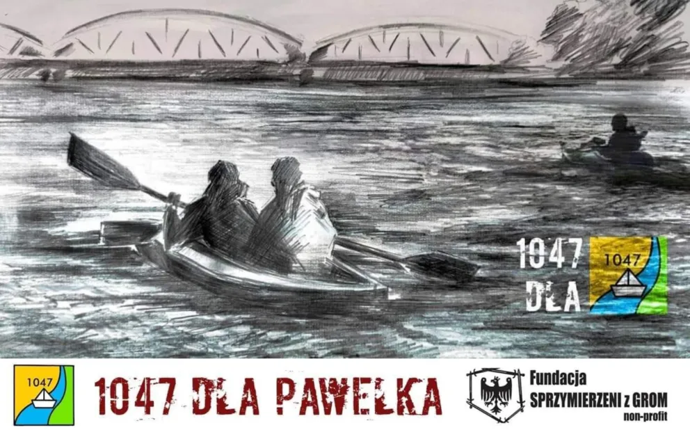Pieszo , rowerem i kajakiem, czyli „1047dla Pawełka” 
