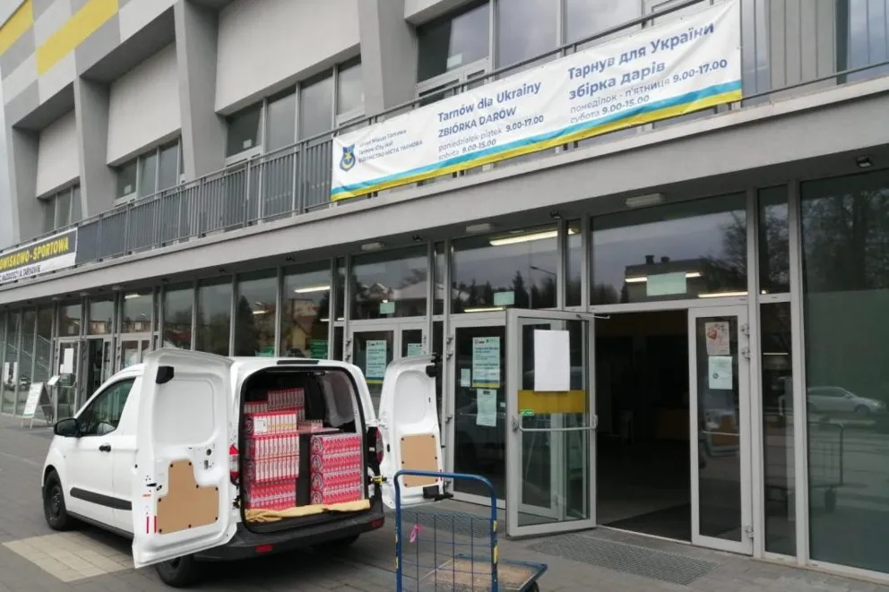 Pracownicy brytyjskiej firmy wsparli zbiórkę dla uchodźców mieszkających w Tarnowie