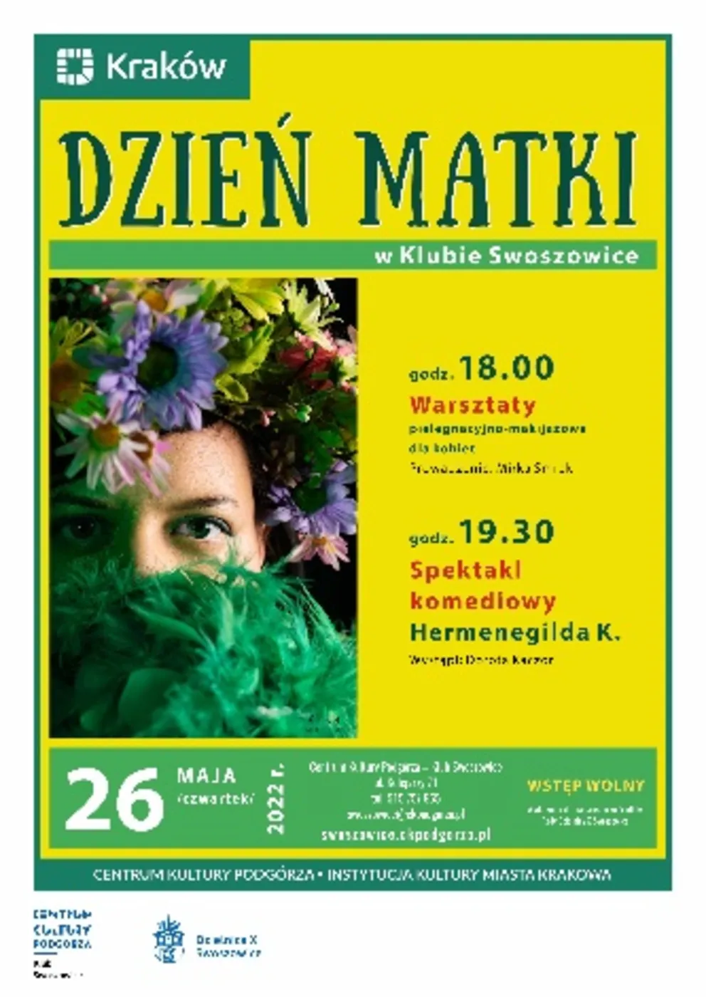 Dzień Matki w Klubie Swoszowice: warsztaty pielęgnacyjno-makijażowe
