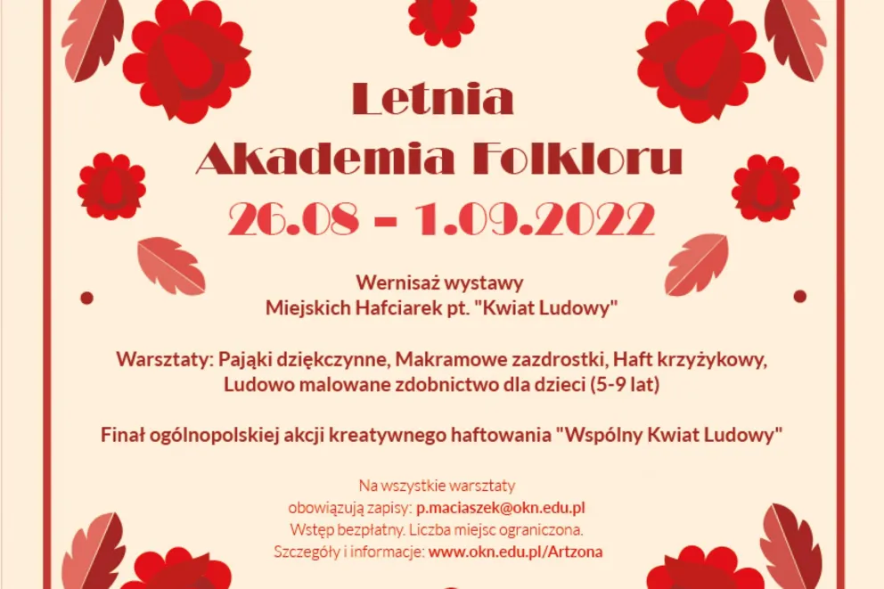 Letnia Akademia Folkloru w Ośrodku Kultury im. Cypriana Kamila Norwida w Krakowie
