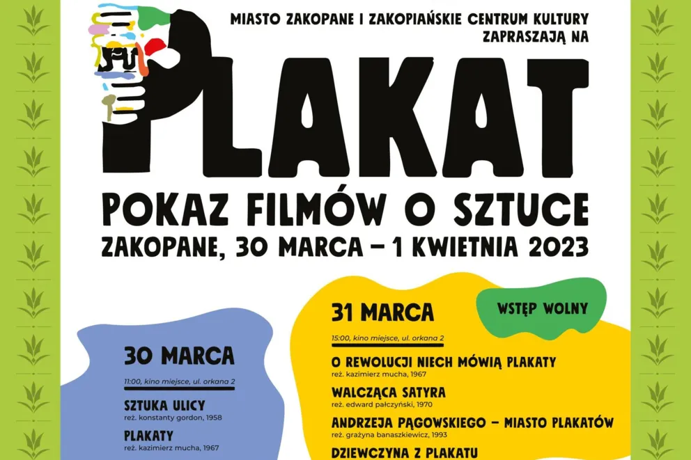 POKAZ FILMÓW O SZTUCE w Zakopanem