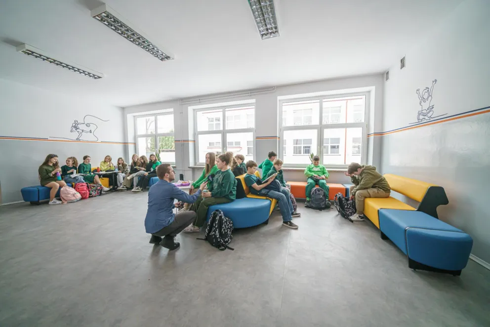 Kącik relaksu w szkole w Łomnicy-Zdrój