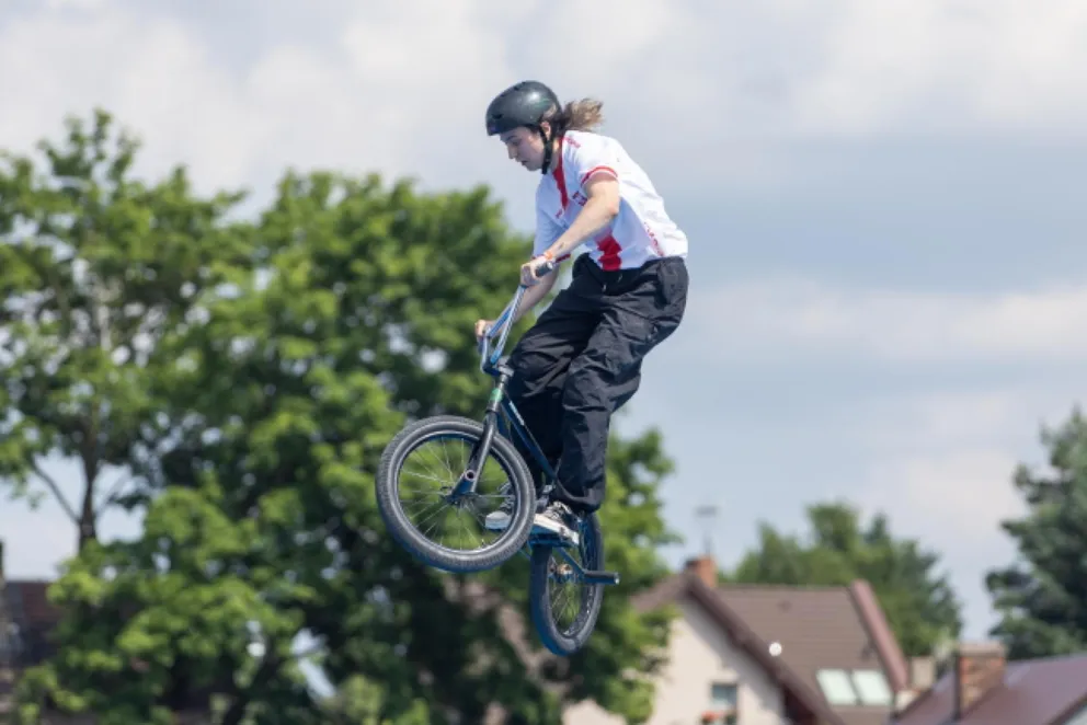 Wiktoria Maciuk:  na co dzień m.in. didżejka, na Igrzyskach Europejskich wystąpiła we freestyle na BMX