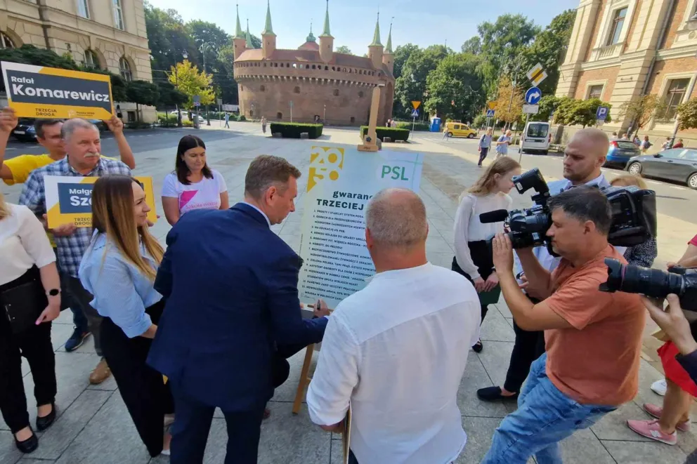 Krakowscy politycy z list Trzeciej Drogi przedstawili 12 postulatów wyborczych