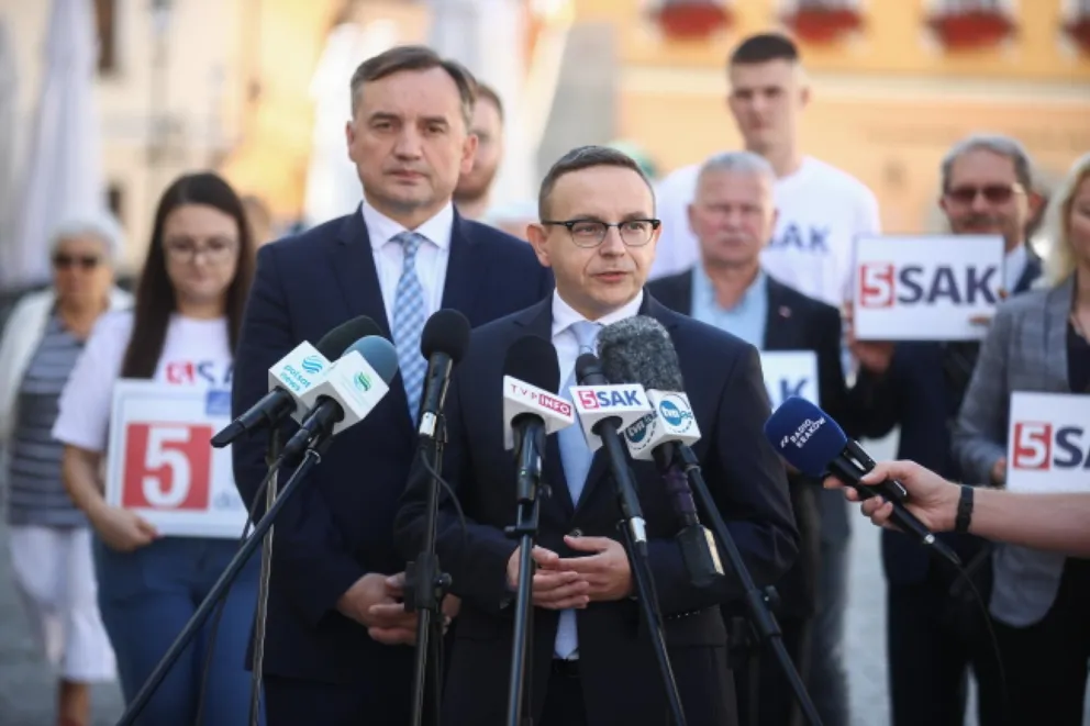 Kampania wyborcza w Tarnowie: Zbigniew Ziobro i Piotr Sak