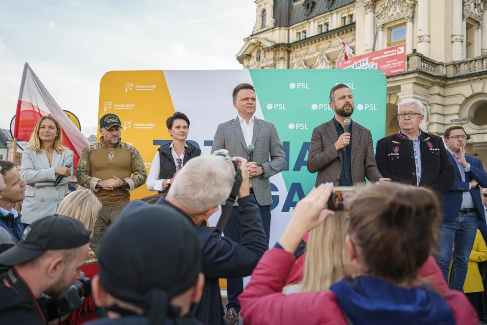 Liderzy Trzeciej Drogi w Nowym Sączu zakończyli weekendową akcję tysiąca spotkań