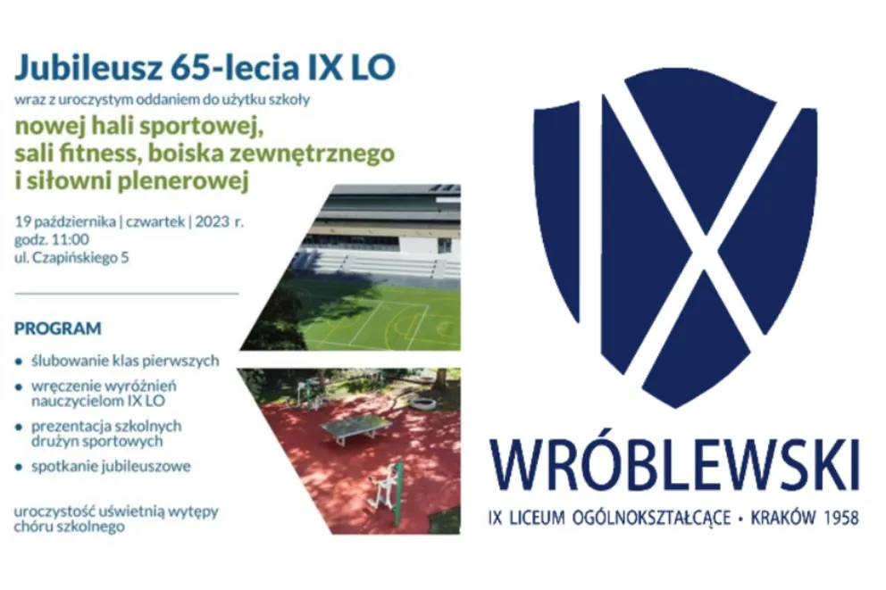 Jubileusz 65-lecia IX Liceum Ogólnokształcącego im. Zygmunta Wróblewskiego w Krakowie