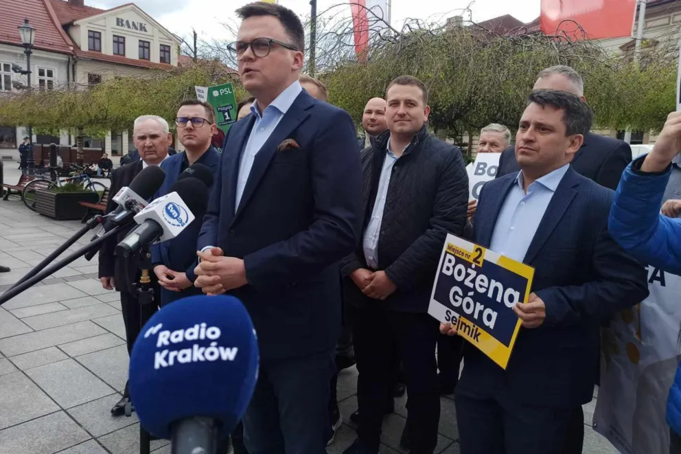 Szymon Hołownia w Wadowicach: Trzecia Droga jest od załatwiania bardzo konkretnych spraw