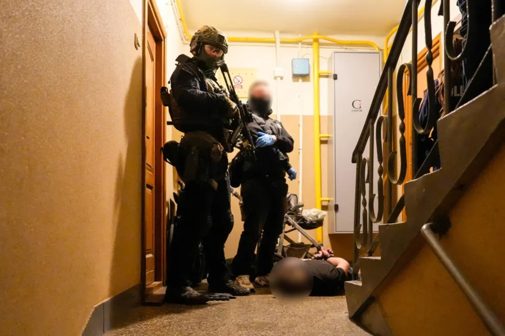 Szeroko zakrojona akcja antyterrorystów na terenie powiatu limanowskiego. FILM