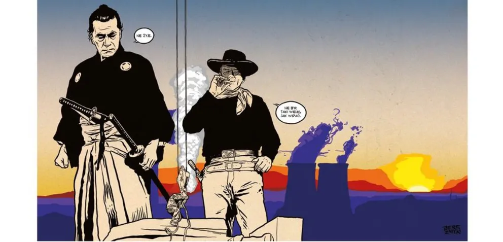 TOMASZ BEREŹNICKI 
„Pewnego razu w nowym mieście, czyli historia Nowej Huty 1949-2024” 
- plenerowa wystawa komiksu 
