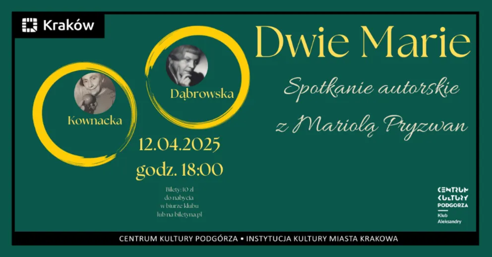 Dwie Marie - spotkanie autorskie z Mariolą Pryzwan 