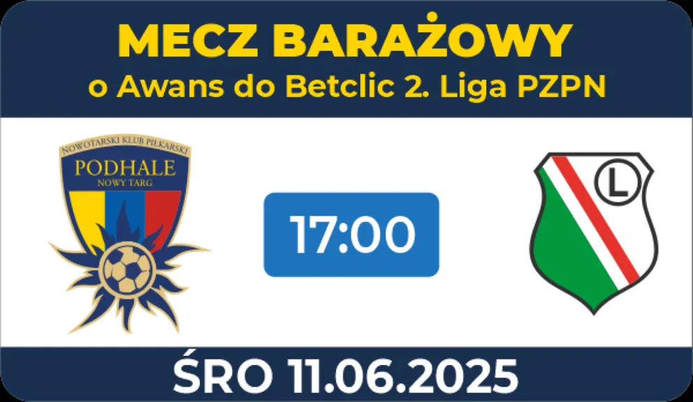 Legia gra w ... Nowym Targu