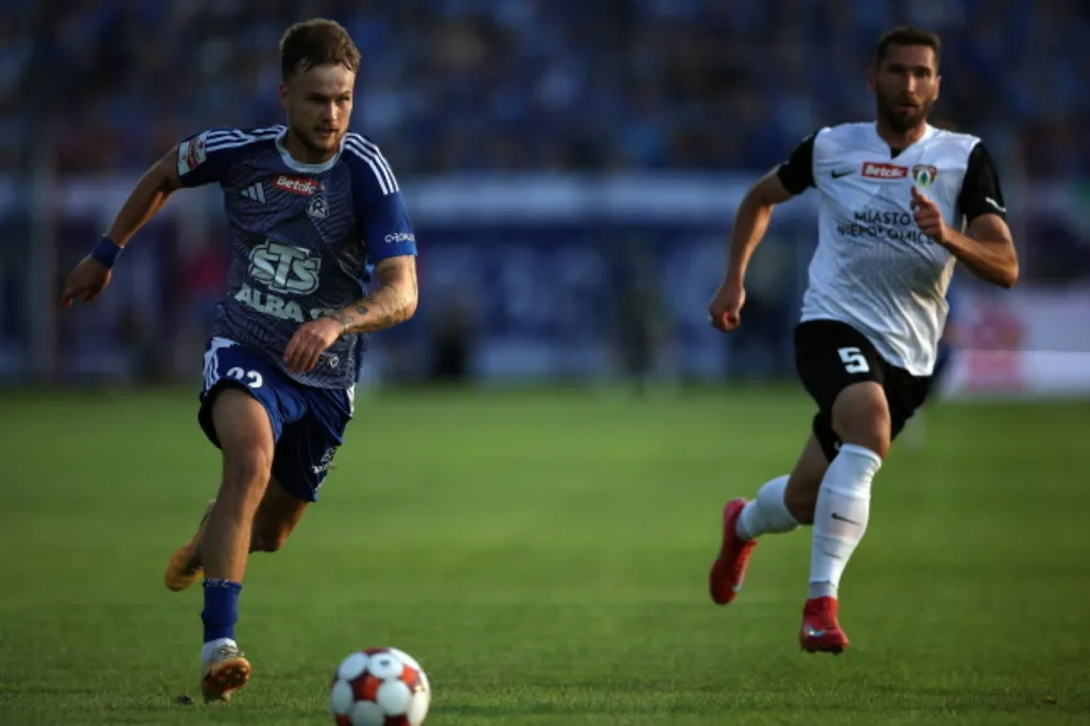 1. liga piłkarska - Puszcza zremisowała z Ruchem